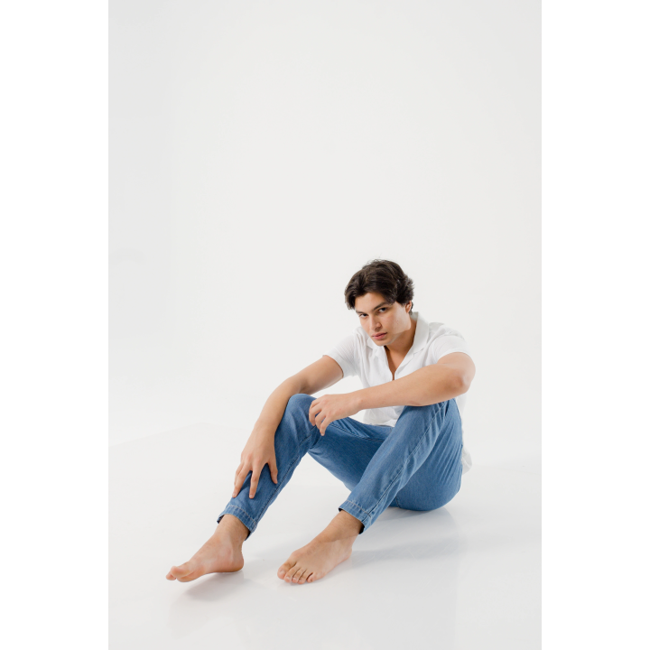 pantalon Relaxed fit  Bleu