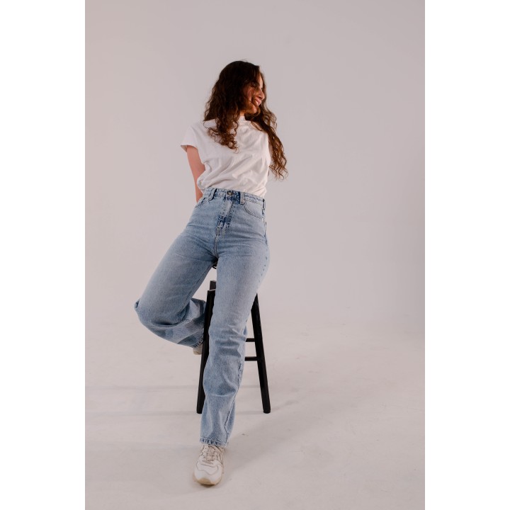 pantalon femme 5 poche wide-leg