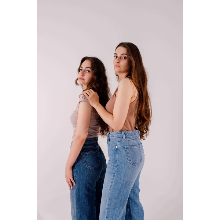 pantalon femme 5 poche wide-leg