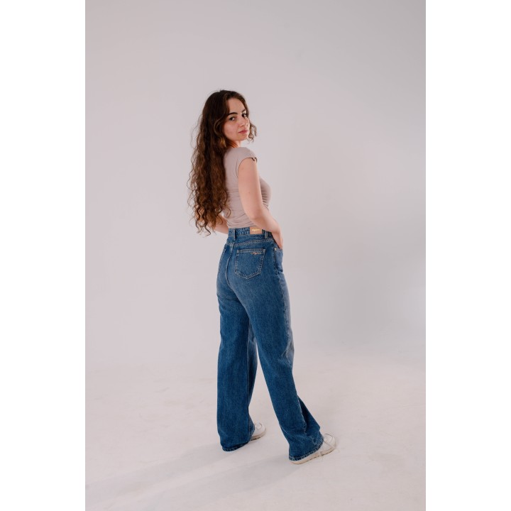 pantalon femme 5 poche wide-leg