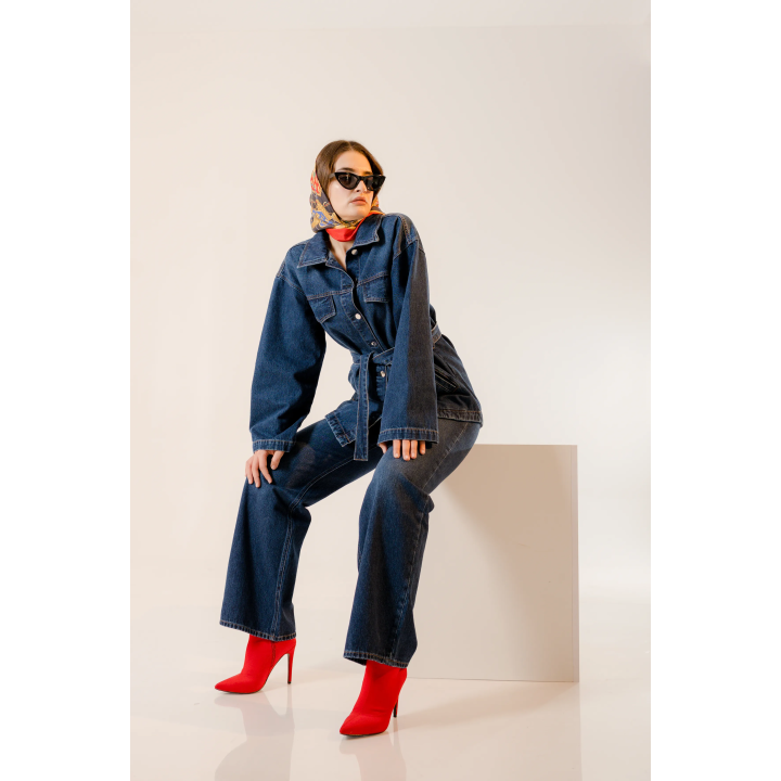 Ensemble Femme en Jean – Veste Oversize & Jean Wide-Leg