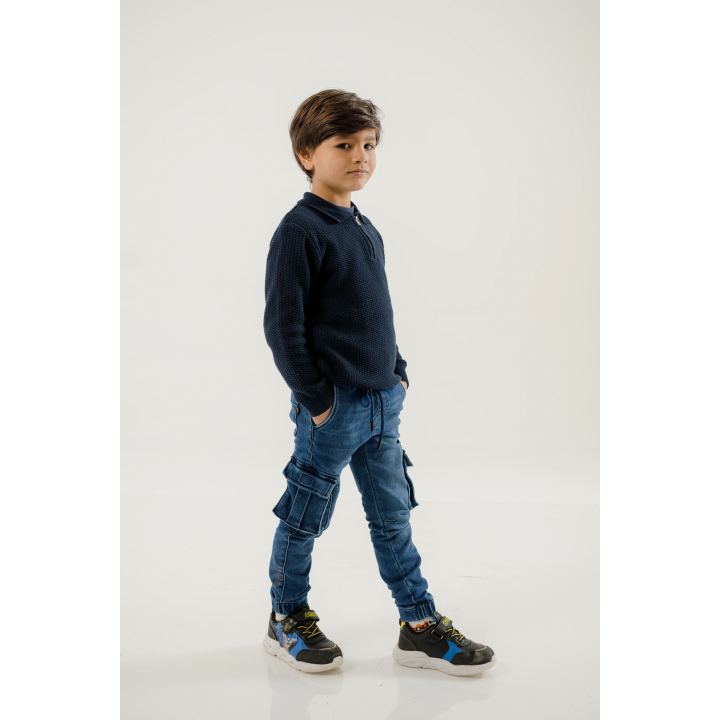 PANTALON DE JOGGING CARGO EN JEAN