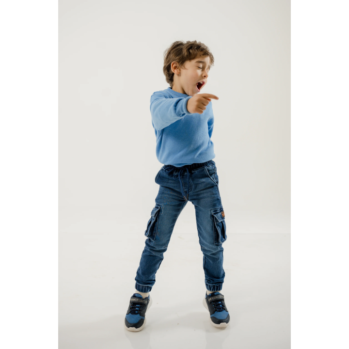 PANTALON DE JOGGING CARGO EN JEAN