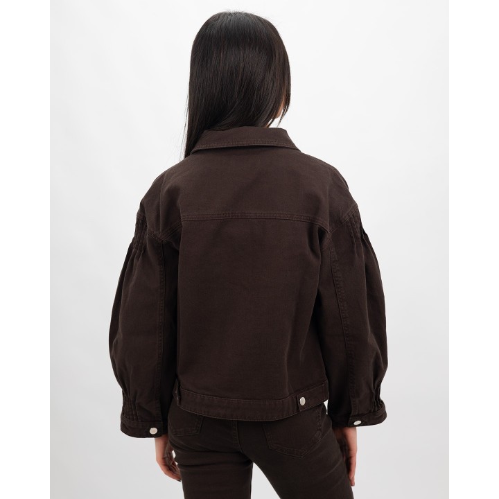 Veste marron courte oversize