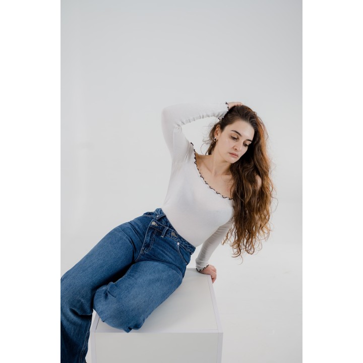 Pantalon bouton croisé