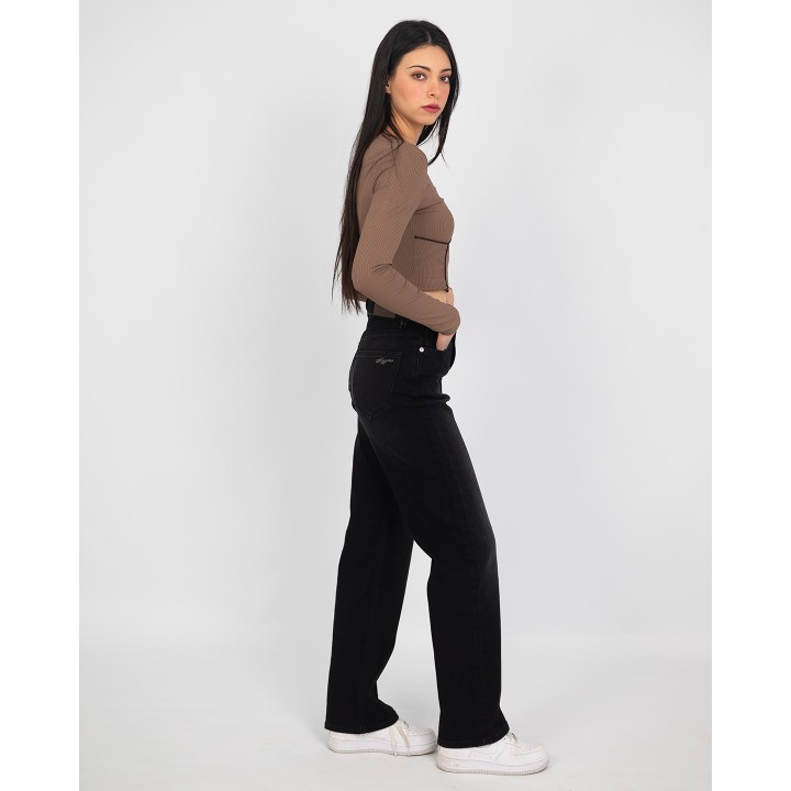 Pantalon droite super taille haute