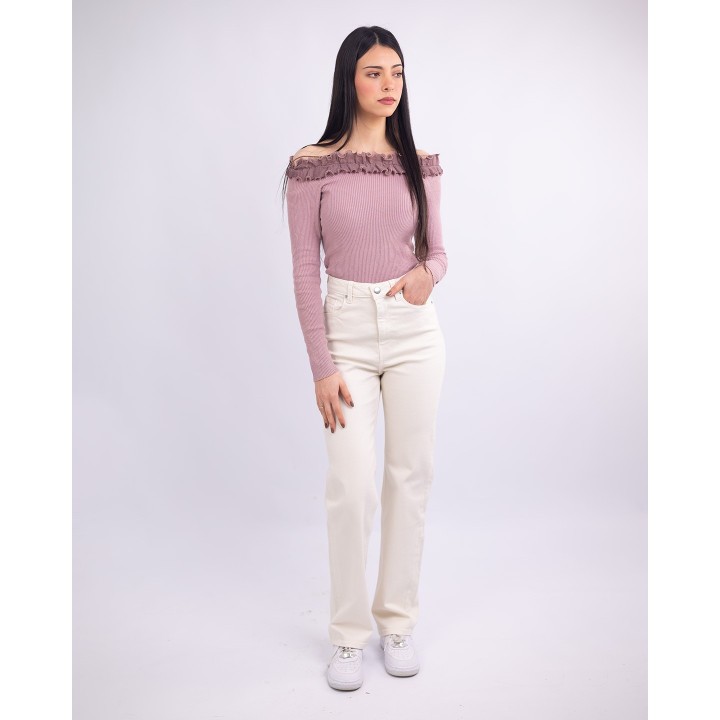 Pantalon droite super taille haute
