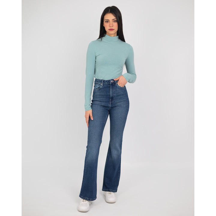 pantalon bleu avec strasse