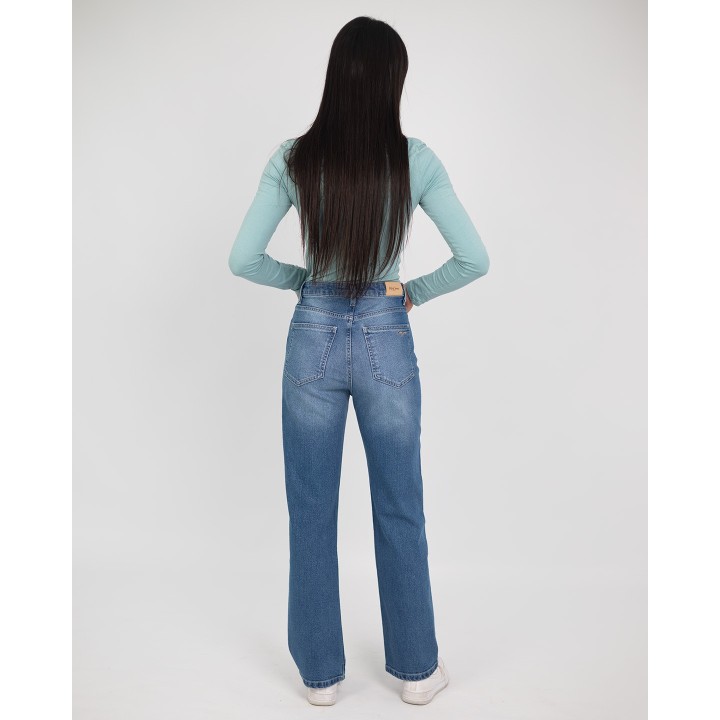 pantalon femme droite  avec strasse
