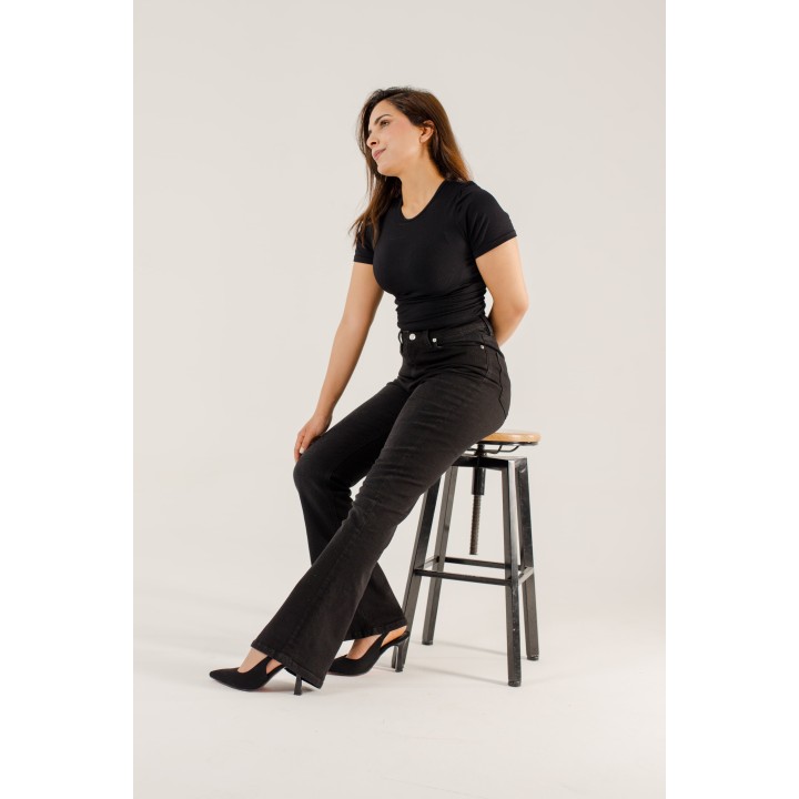 Jean flare super taille haute