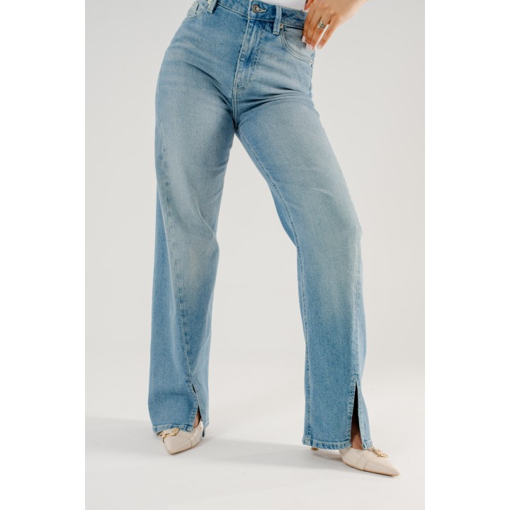 pantalon femme large avec fente