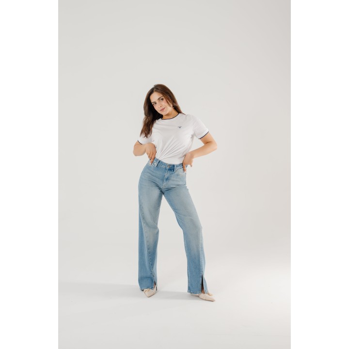 pantalon femme large avec fente