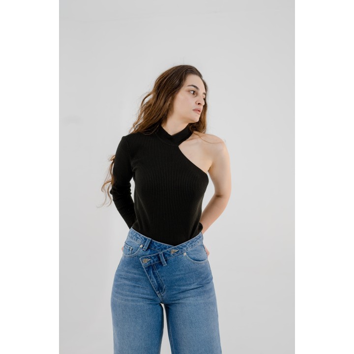 Pantalon bouton croisé